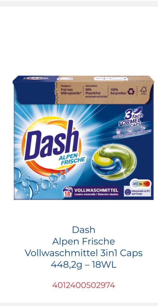 ADASCOM GmbH & Co. KG – Dash Vollwaschmittel